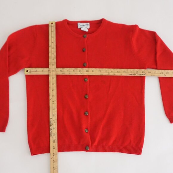 Vintage Pendleton Red Wool Cardigan Preppy Old Money Quiet Luxury Small - Picture 3 of 10